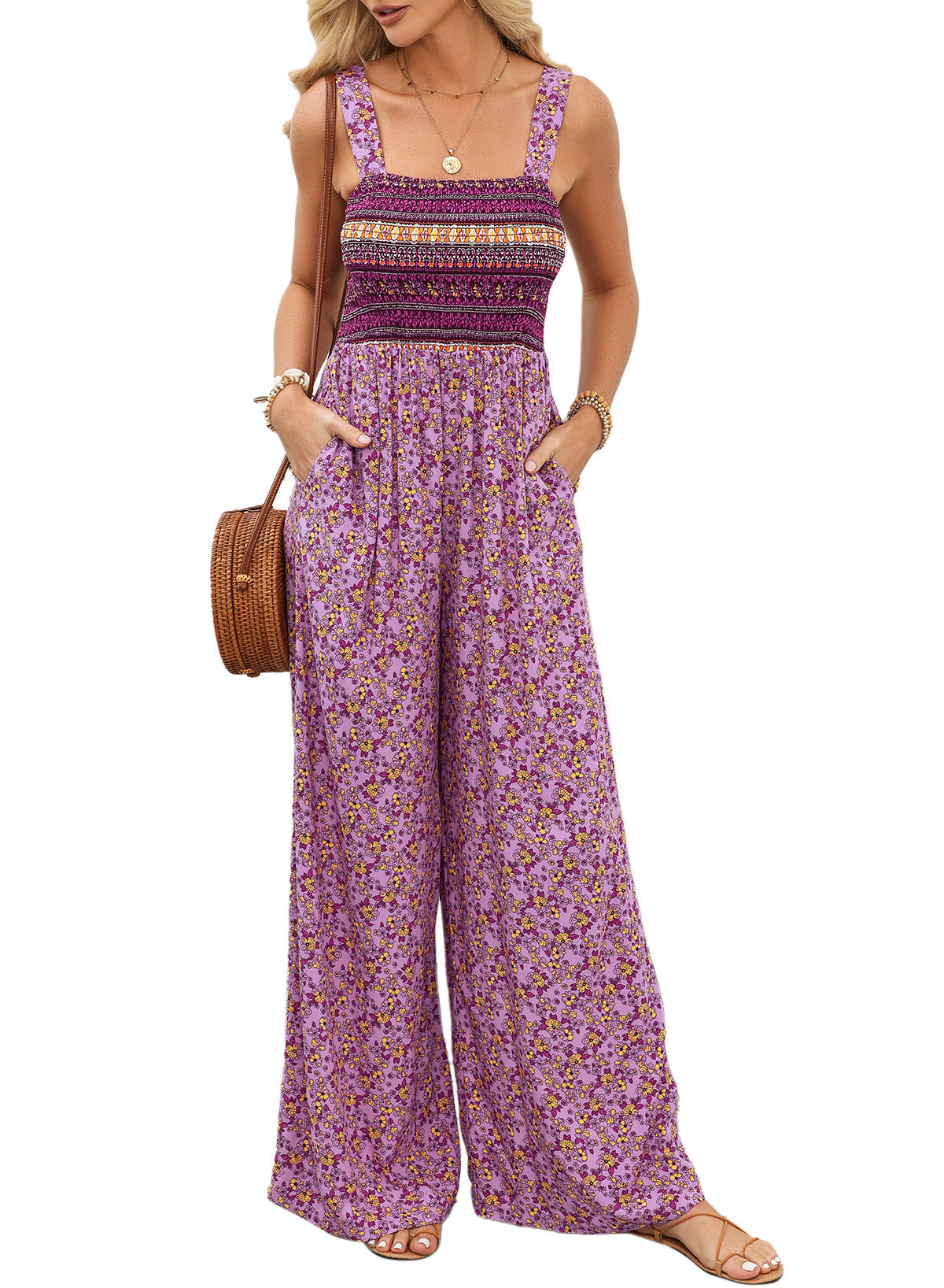 Boho Jumpsuit mit Weiten Beinen