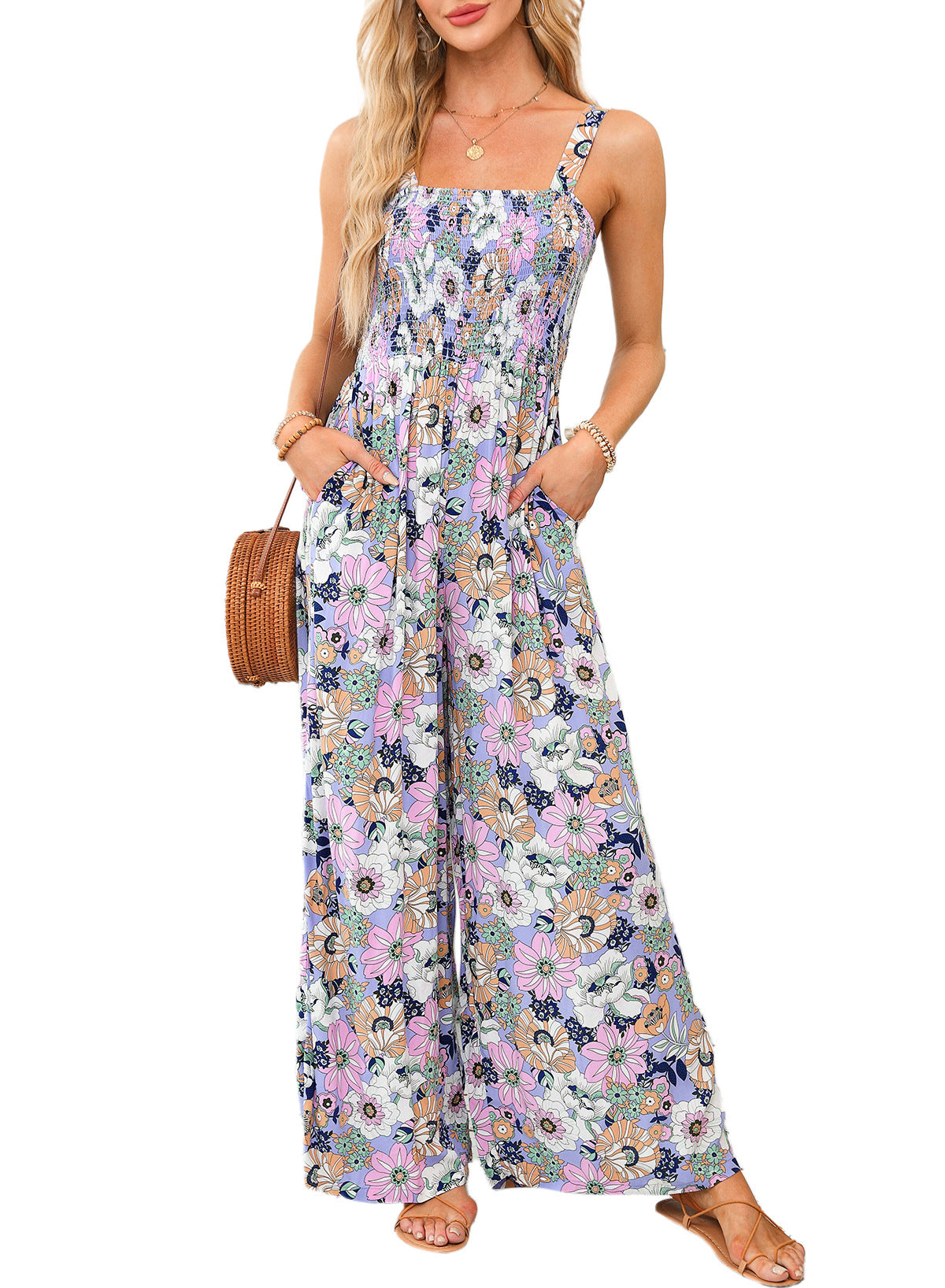 Boho Jumpsuit mit Weiten Beinen