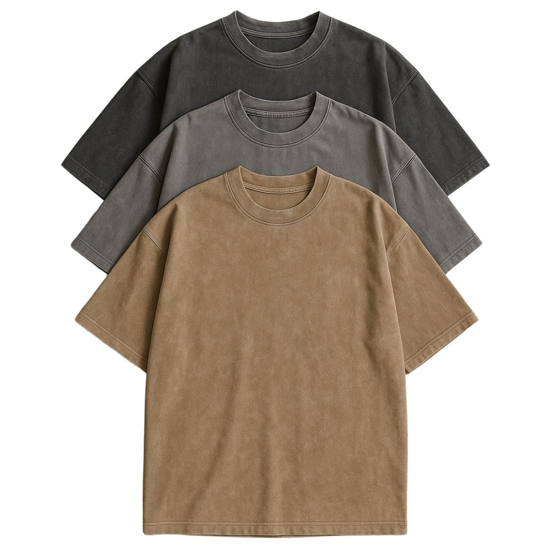 LK® | Essentials Baumwoll Oversized T-Shirt Set – 3er-Pack