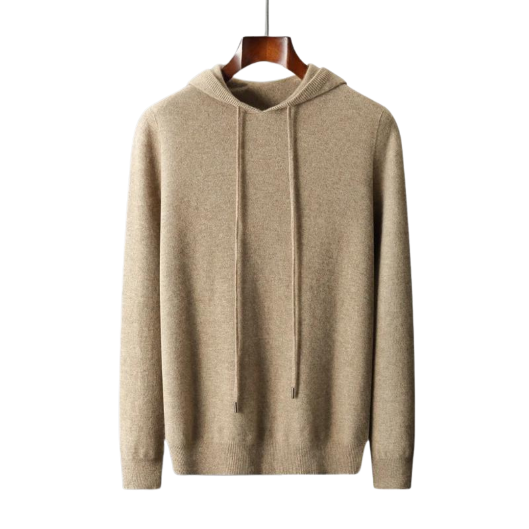 100% CASHMERE KAPUZENPULLOVER