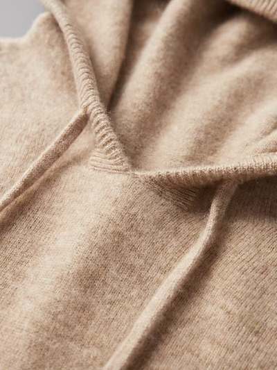 100% CASHMERE KAPUZENPULLOVER