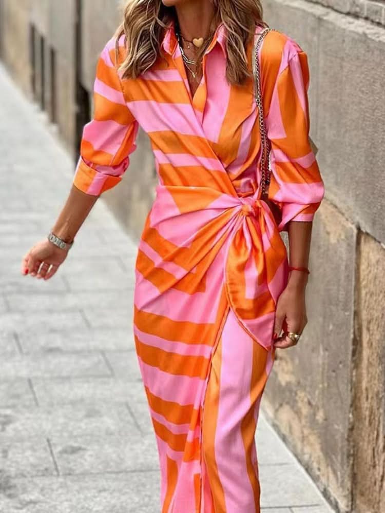 LK® | Kleid mit Wickeldruck