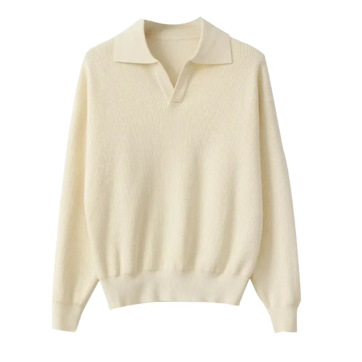 V-Ausschnitt Polo Pullover