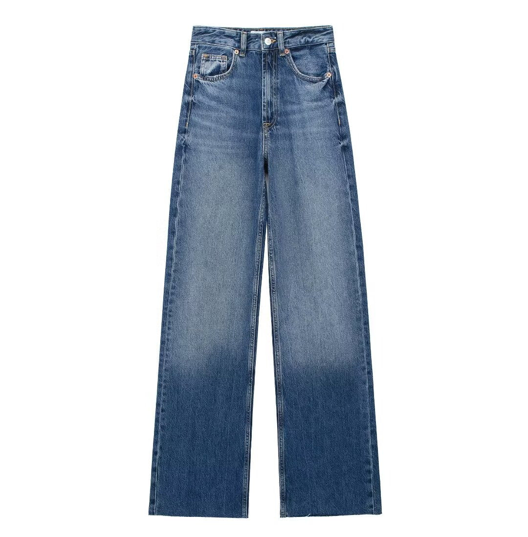 LK® | Blaue Damenhose Weite Beine