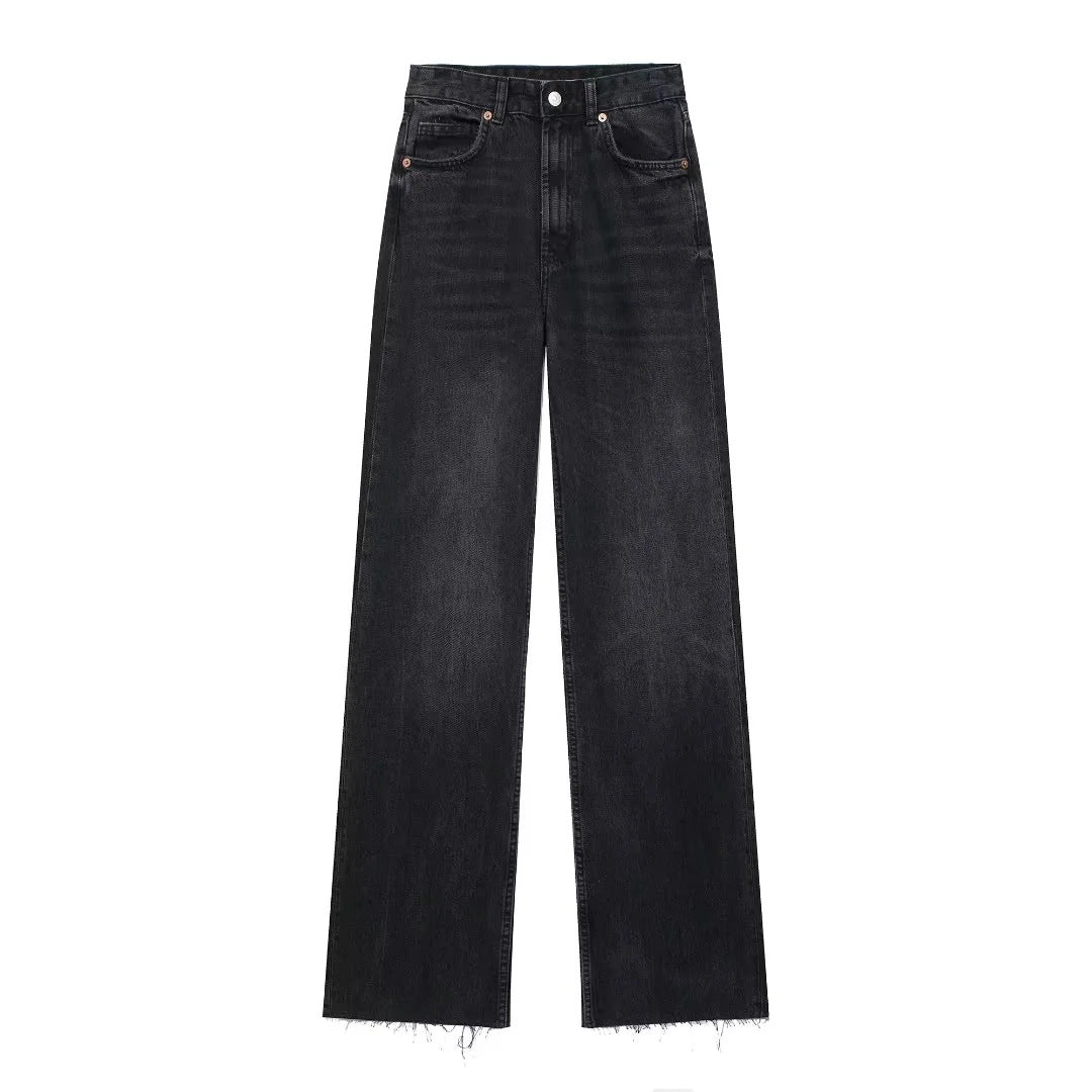LK® | Schwarze Jeans mit weitem Bein
