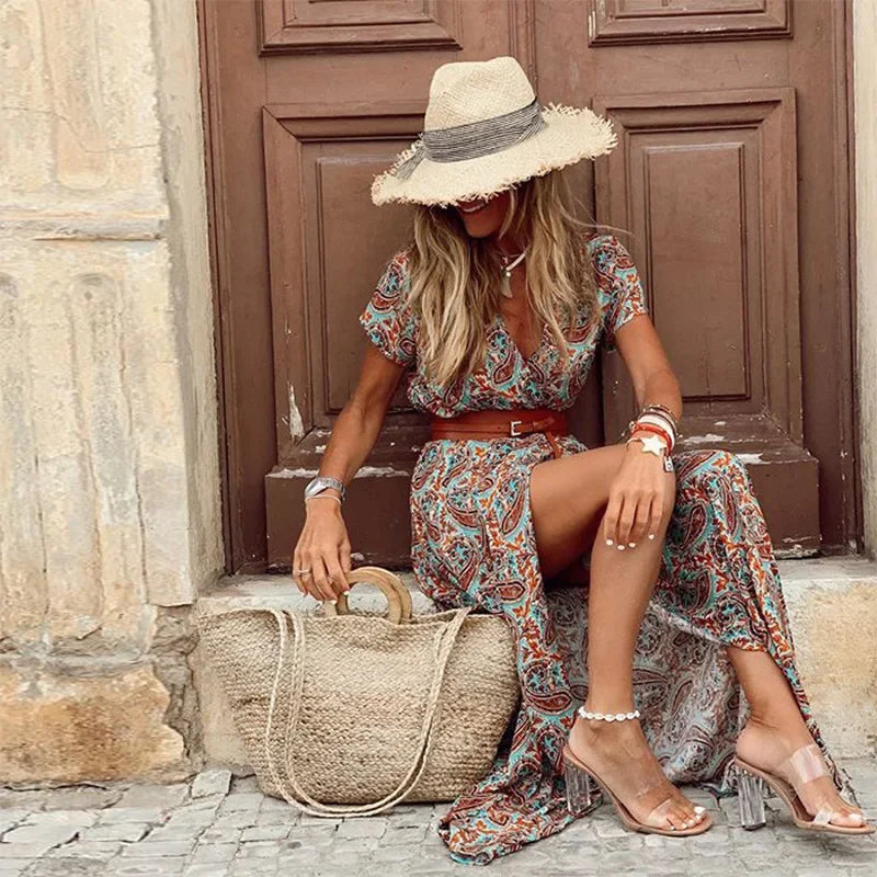 LK® | Elegantes Bohemian Maxi-Kleid