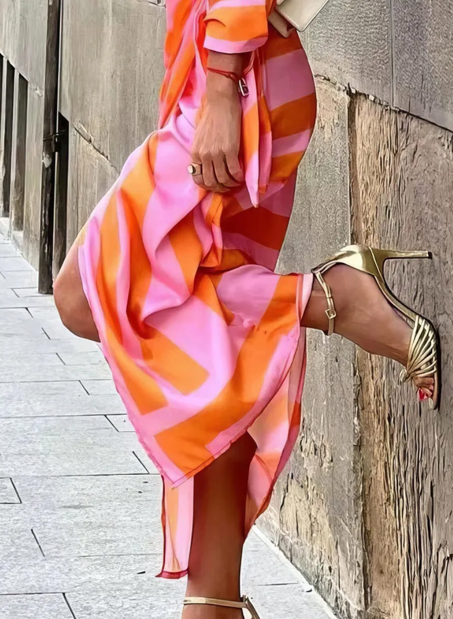 LK® | Kleid mit Wickeldruck
