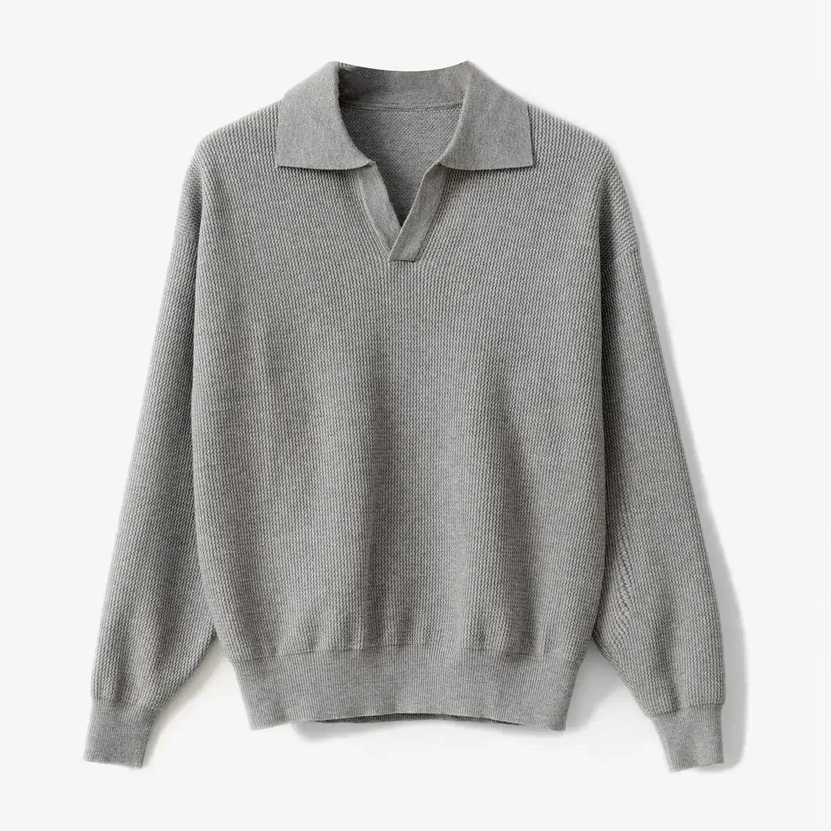V-Ausschnitt Polo Pullover