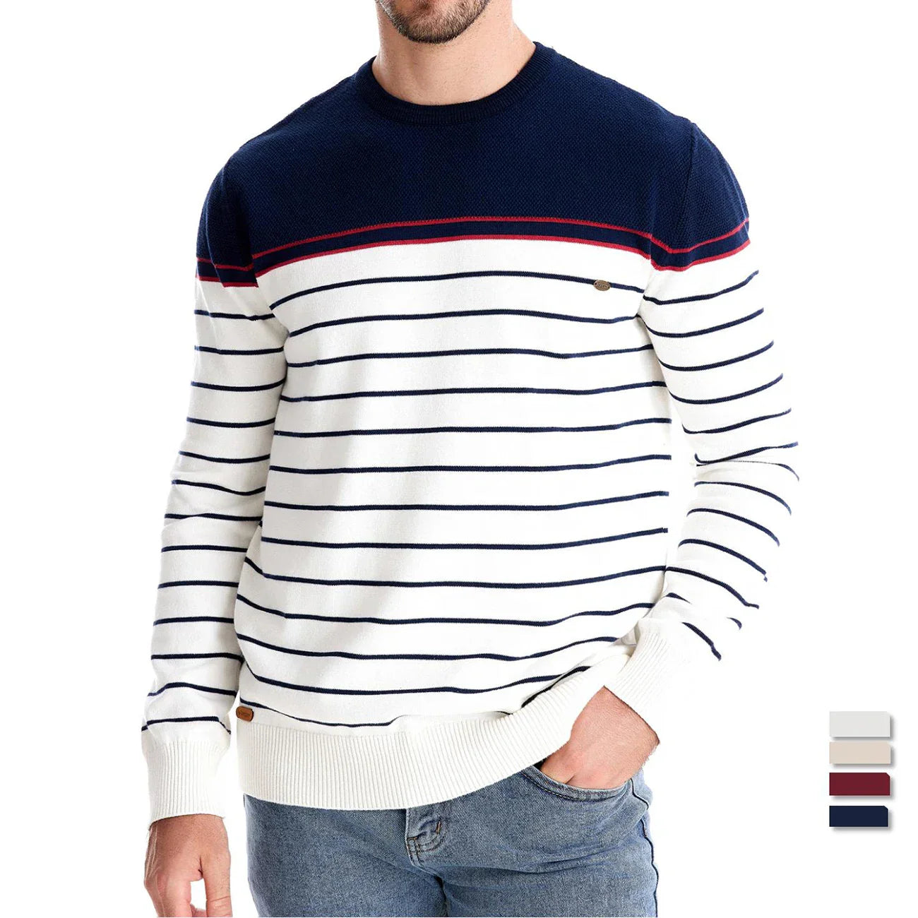 LK® | Herrenpullover mit Streifenmuster