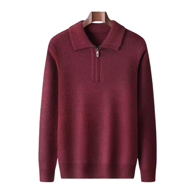 100% CASHMERE QUARTZIP-PULLOVER