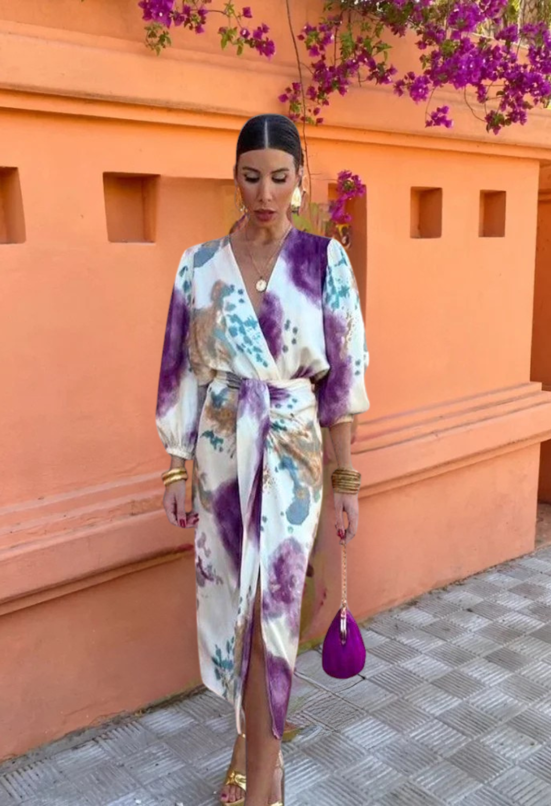 LK® | Elegantes V-Ausschnitt Kleid