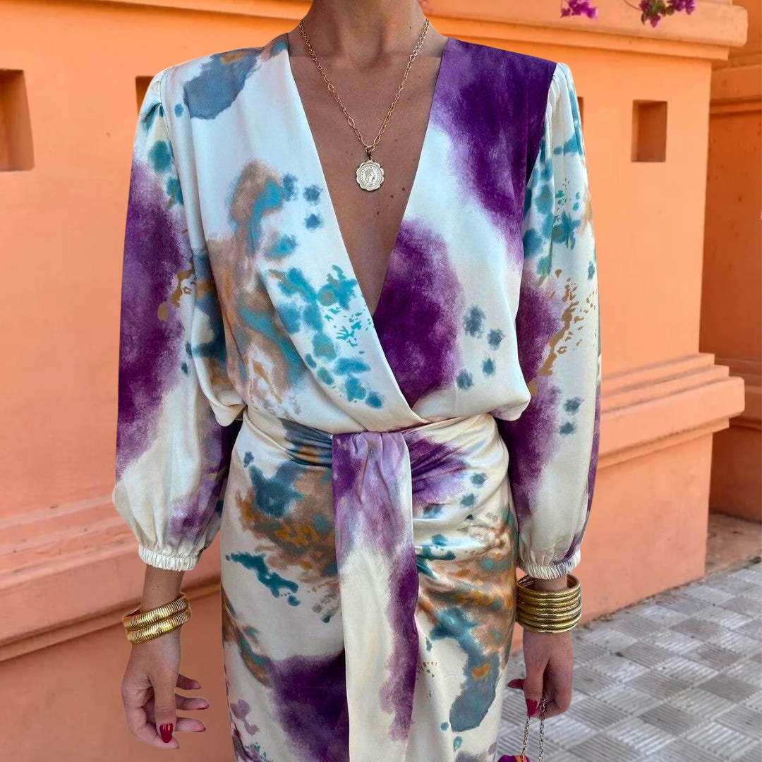 LK® | Elegantes V-Ausschnitt Kleid