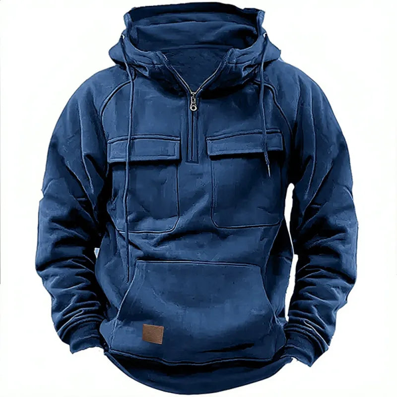 Adam – Hoodie mit Reißverschluss und Brusttaschen
