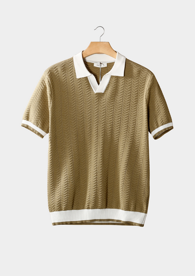 Kraus KONTRAST TEXTURED POLO SHIRT