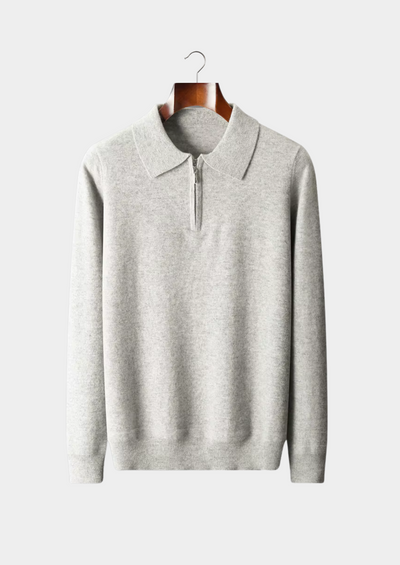 NOBA WOOL HALF-ZIP POLO