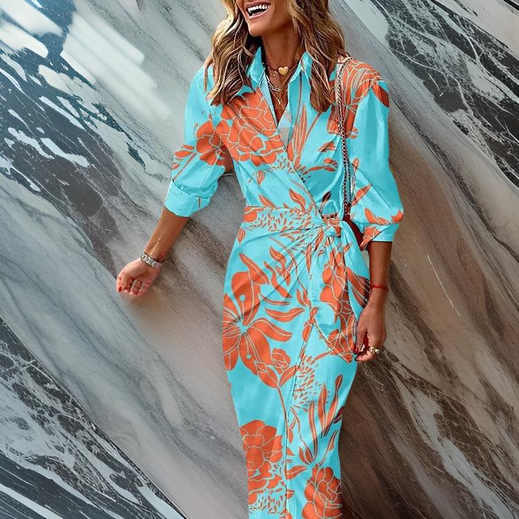 LK® | Kleid mit Wickeldruck