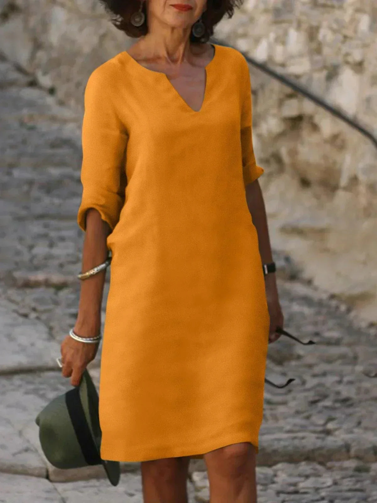 LK® | Stilvolles V-Ausschnitt Kleid