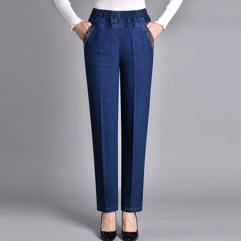 LK® | Damenjeans mit Seitentaschen und elastischem Bund