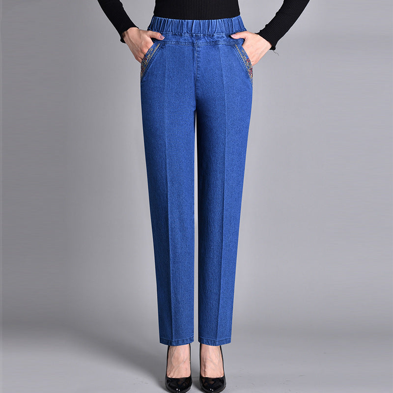 LK® | Damenjeans mit Seitentaschen und elastischem Bund