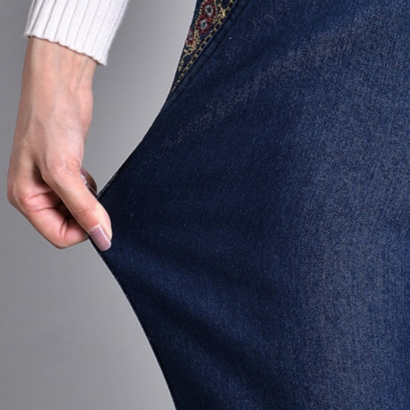 LK® | Damenjeans mit Seitentaschen und elastischem Bund