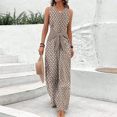 LK® | Ärmelloser Jumpsuit mit Rundhalsausschnitt